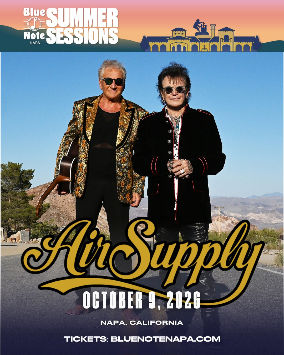 Air Supply: A Matter of Time Tour – Blue Note Summer Sessions: Napa